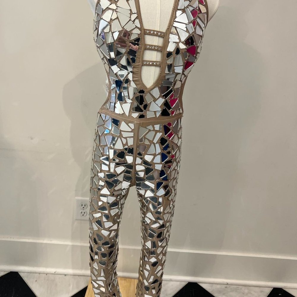 Glamour Mirrored Dance Leotard Adult Small